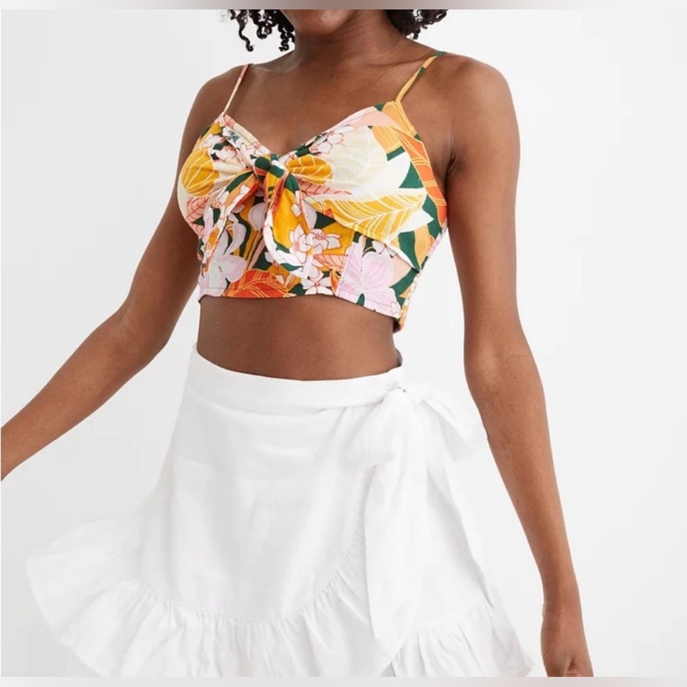 NWT Aerie Linen Blend Wrap Mini Skirt